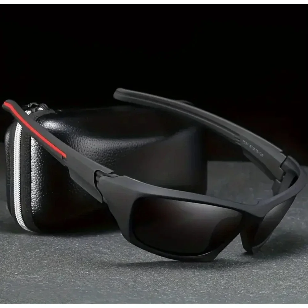 Fashionable Sports Eyewear Shades Custom UV400 Men's Black Lens Polarized Lentes